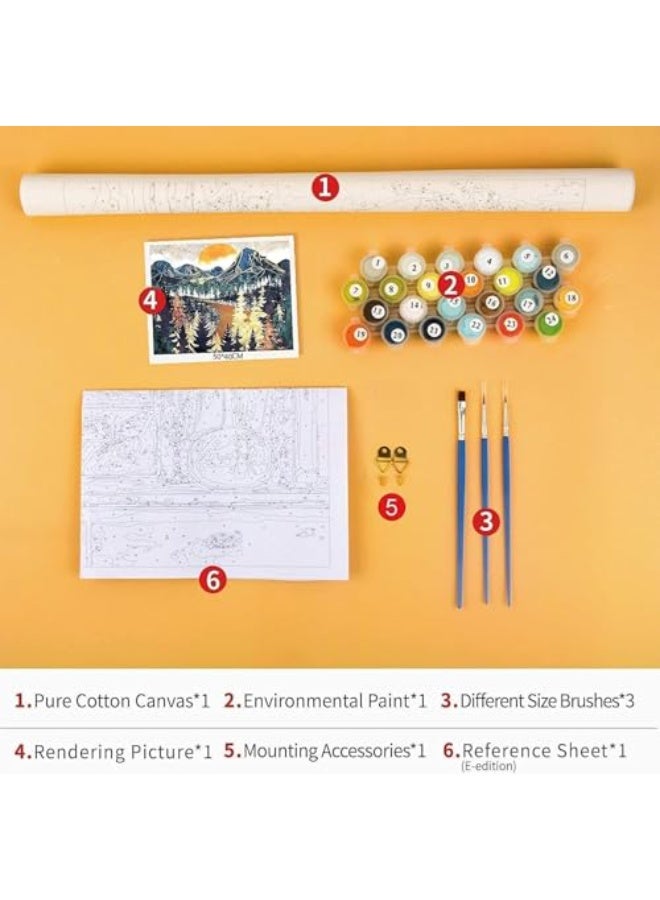 CLENEA Paint by Numbers for Adults – Street Scenery Landscape Painting Kit, 16x20 Inch DIY Canvas Art for Home Wall Decoration - Image 3